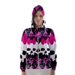 Pink Diamond Skull Women s Hooded Windbreaker