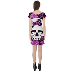 Short Sleeve Skater Dress Back Short Sleeve Skater Dress Back