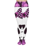 Pink Polka Dot Bow Skull Tights