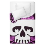 Pink Polka Dot Bow Skull Duvet Cover Double Side (Single Size)