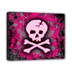 Pink Skull Star Splatter Canvas 10  x 8  (Stretched)