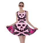 Pink Skull Star Splatter Skater Dress