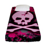 Pink Skull Star Splatter Fitted Sheet (Single Size)