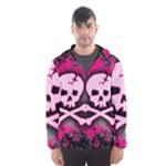 Pink Skull Star Splatter Men s Hooded Windbreaker