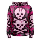 Pink Skull Star Splatter Women s Pullover Hoodie