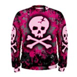 Pink Skull Star Splatter Men s Sweatshirt