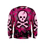 Pink Skull Star Splatter Kids  Sweatshirt