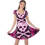 Pink Skull Star Splatter Cap Sleeve Dress