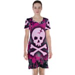 Pink Skull Star Splatter Short Sleeve Nightdress