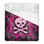 Pink Skull Star Splatter Duvet Cover (Full/ Double Size)