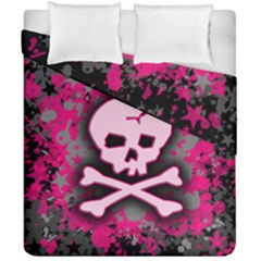 Pink Skull Star Splatter Duvet Cover Double Side (California King Size) from ArtsNow.com