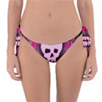 Pink Skull Star Splatter Reversible Bikini Bottom