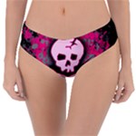 Pink Skull Star Splatter Reversible Classic Bikini Bottoms