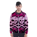 Pink Skull Star Splatter Men s Windbreaker