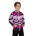 Pink Skull Star Splatter Kids  Windbreaker