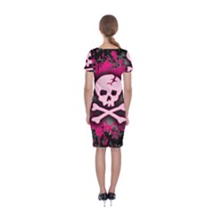 Classic Short Sleeve Midi Dress Back Classic Short Sleeve Midi Dress Back
