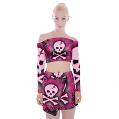 Off Shoulder Top with Mini Skirt Set 