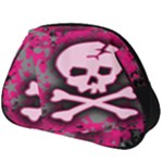 Pink Skull Star Splatter Full Print Accessory Pouch (Big)