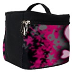 Pink Skull Star Splatter Make Up Travel Bag (Small)