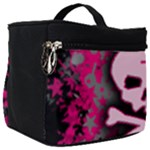 Pink Skull Star Splatter Make Up Travel Bag (Big)