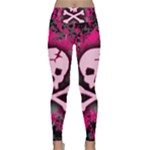 Pink Skull Star Splatter Lightweight Velour Classic Yoga Leggings