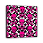 Pink Skulls & Stars Mini Canvas 6  x 6  (Stretched)