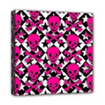 Pink Skulls & Stars Mini Canvas 8  x 8  (Stretched)