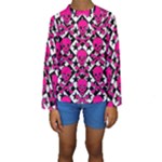 Pink Skulls & Stars Kids  Long Sleeve Swimwear