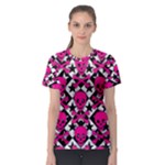 Pink Skulls & Stars Women s Sport Mesh Tee