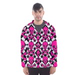 Pink Skulls & Stars Men s Hooded Windbreaker