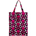 Pink Skulls & Stars Zipper Classic Tote Bag