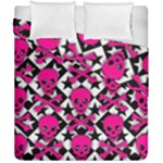 Pink Skulls & Stars Duvet Cover Double Side (California King Size)