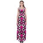 Pink Skulls & Stars Empire Waist Maxi Dress