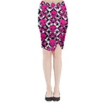 Pink Skulls & Stars Midi Wrap Pencil Skirt