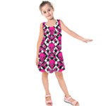 Pink Skulls & Stars Kids  Sleeveless Dress