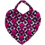 Pink Skulls & Stars Giant Heart Shaped Tote