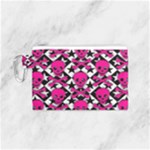 Pink Skulls & Stars Canvas Cosmetic Bag (Small)