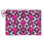 Pink Skulls & Stars Canvas Cosmetic Bag (XL)