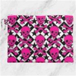 Pink Skulls & Stars Canvas Cosmetic Bag (XXL)