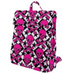 Pink Skulls & Stars Flap Top Backpack