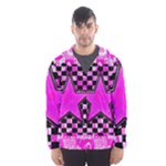 Pink Star Men s Hooded Windbreaker