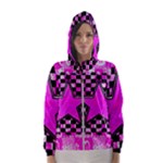 Pink Star Women s Hooded Windbreaker