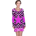 Pink Star Long Sleeve Nightdress