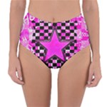 Pink Star Reversible High-Waist Bikini Bottoms