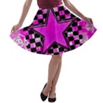 Pink Star A-line Skater Skirt