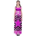 Pink Star Empire Waist Maxi Dress