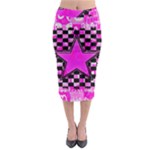 Pink Star Midi Pencil Skirt