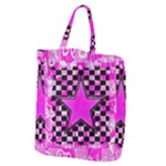 Pink Star Giant Grocery Tote