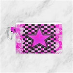 Pink Star Canvas Cosmetic Bag (Small)