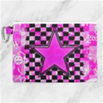 Pink Star Canvas Cosmetic Bag (XL)